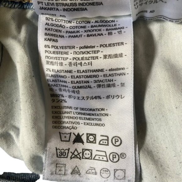 Levi’s 721 High Rise Skinny Jeans Azure Glow Light Wash Size 32 - Picture 16 of 16